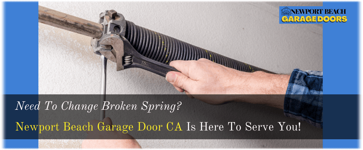 Broken Garage Door Spring Repair Newport Beach CA